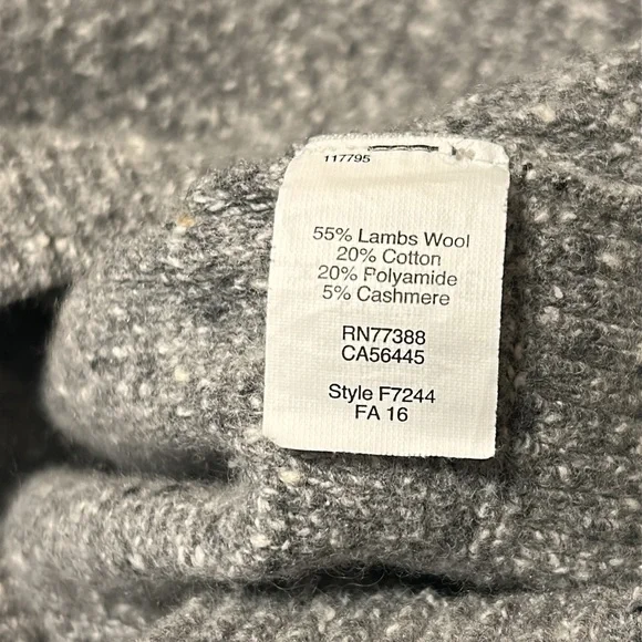 Madewell Gray Sweater Size XXS lambs wool cotton cashmere - Picture 6 of 6